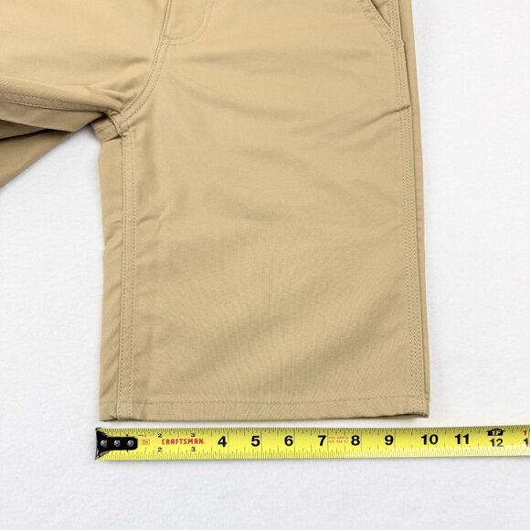 NWT Carhartt Women's Rugged Flex Outdoor Tan Canvas Work Shorts Size 2 Inseam 10 - Picture 10 of 11